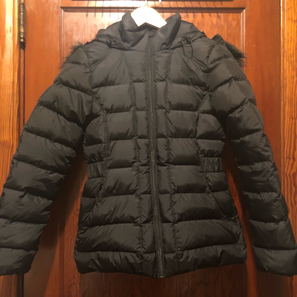 North Face women’s black parka Small